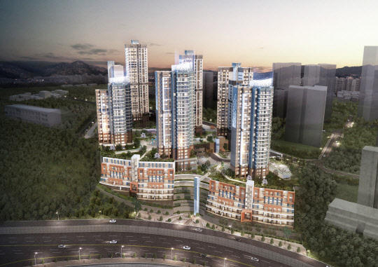 부산 오션파라곤 조감도.  동양건설산업 제공